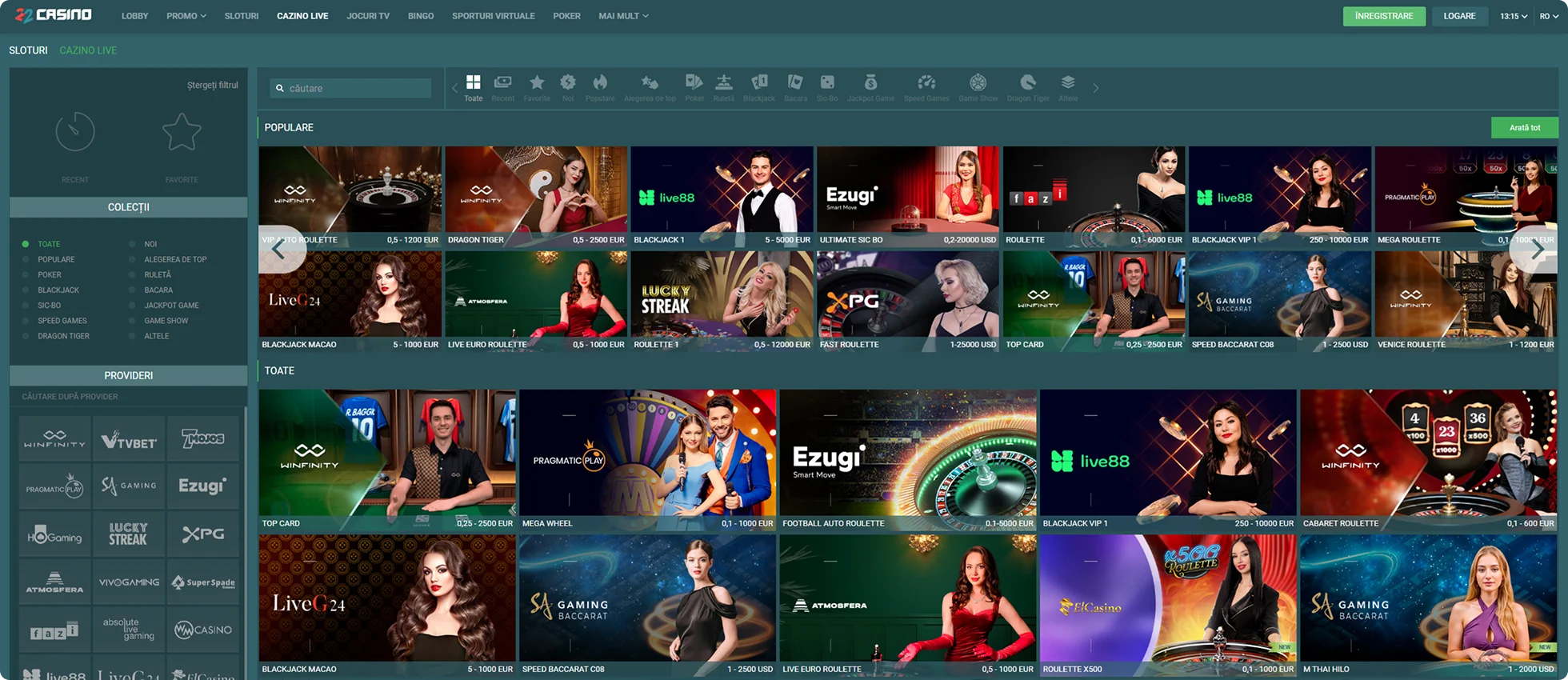22Casino site web